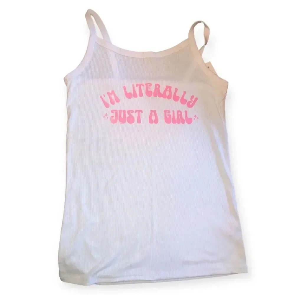 I’m literally just a girl ribbed cami